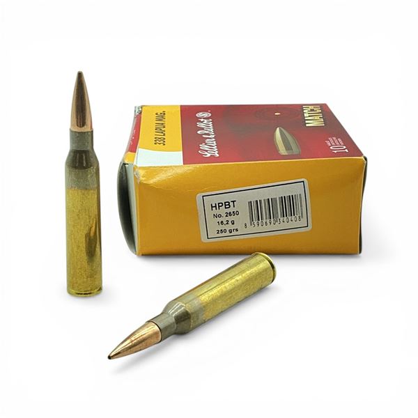 Sellier & Bellot Match 338 Lapua Mag, 250 Grain HPBT Ammunition, 10 Rounds