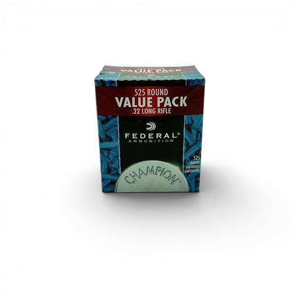 Federal Champion .22 LR, 36 Grain HP Ammunition, 525 Rounds