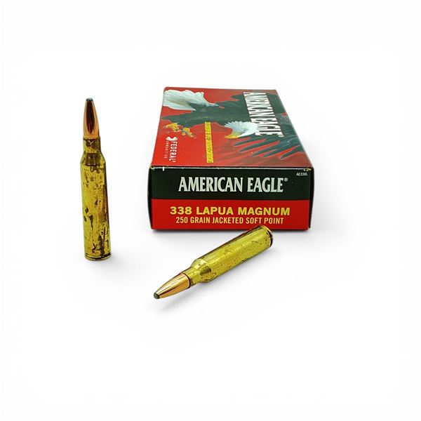 American Eagle 338 Lapua Magnum, 250 Grain JSP Ammunition, 20 Rounds
