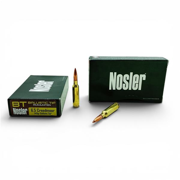 Nosler Ballistic Tip 6.5 Creedmoor, 140 Grain Ballistic Tip Hunting Ammunition, 40 Rounds