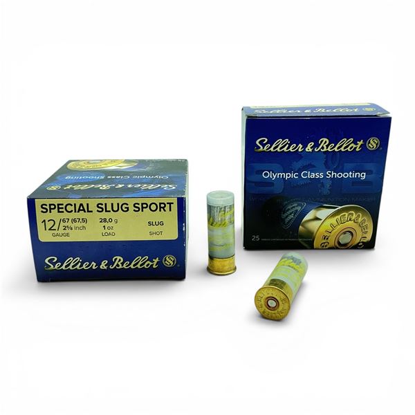 Sellier & Bellot Special Slug Sport 12 Ga, 1 oz Slug Shot Ammunition, 50 Rounds