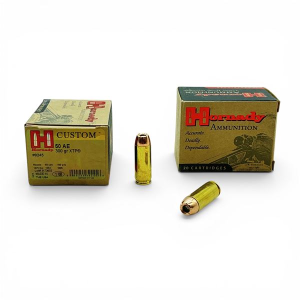 Hornady Custom 50 AE, 300 Grain XTP Ammunition, 40 Rounds