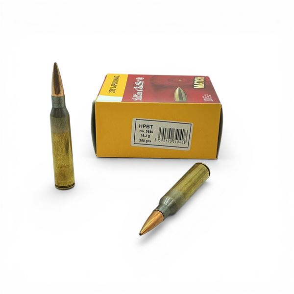 Sellier & Bellot Match 338 Lapua Mag, 250 Grain HPBT Ammunition, 10 Rounds