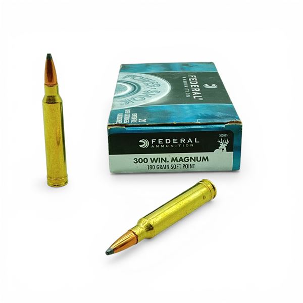 Federal Power-Shok .300 Win. Mag, 180 Grain SP Ammunition, 20 Rounds