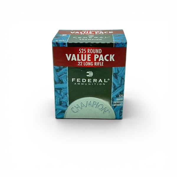 Federal Champion .22 LR, 36 Grain HP Ammunition, 525 Rounds