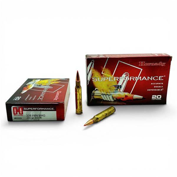 Hornady Superformance 338 Win Mag, 200 Grain SST Ammunition, 28 Rounds