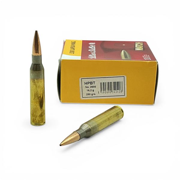 Sellier & Bellot Match 338 Lapua Mag, 250 Grain HPBT Ammunition, 10 Rounds