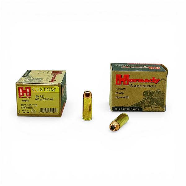 Hornady Custom 50 AE, 300 Grain XTP/ HP Ammunition, 40 Rounds