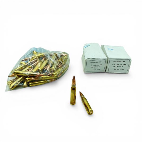 PPU 7.62x51mm M80, 145 Grain FMJ BT Ammunition, 38 Rounds