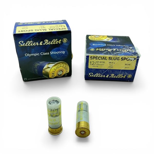 Sellier & Bellot Special Slug Sport 12 Ga, 1 oz Slug Shot Ammunition, 50 Rounds