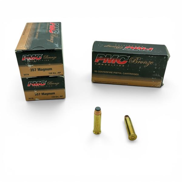 PMC Bronze 357 Magnum, 158 Grain JSP Ammunition, 150 Rounds