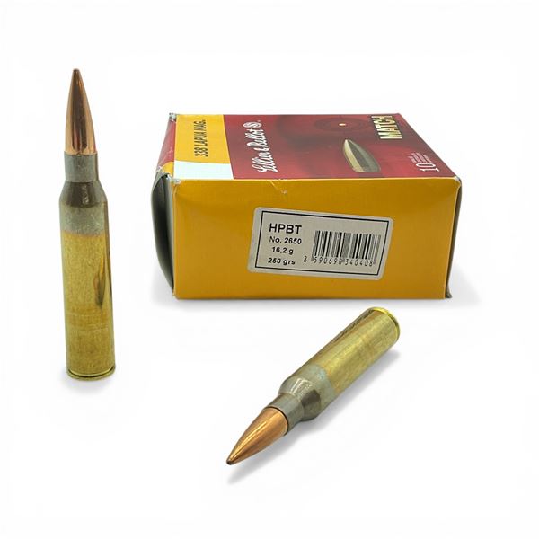 Sellier & Bellot Match 338 Lapua Mag, 250 Grain HPBT Ammunition, 10 Rounds