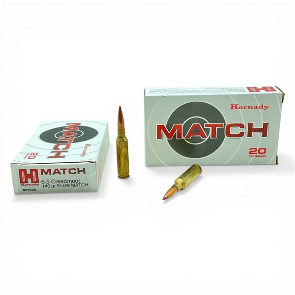 Hornady Match 6.5 Creedmoor, 140 Grain ELD Match Ammunition, 40 Rounds