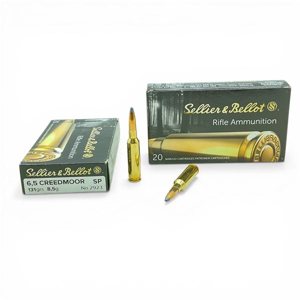 Sellier & Bellot 6.5 Creedmoor, 131 Grain SP Ammunition, 40 Rounds