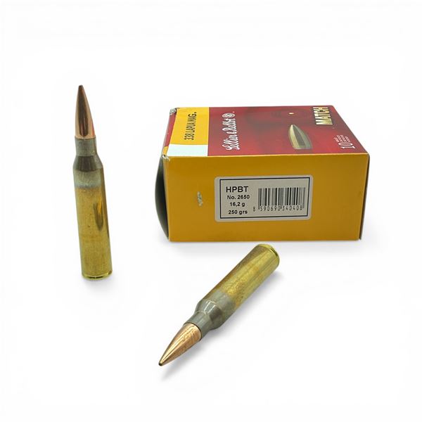 Sellier & Bellot Match 338 Lapua Mag, 250 Grain HPBT Ammunition, 10 Rounds