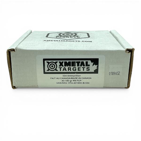 XMetal .40 S&W, 180 Grain RN FCP Ammunition, 334 Rounds
