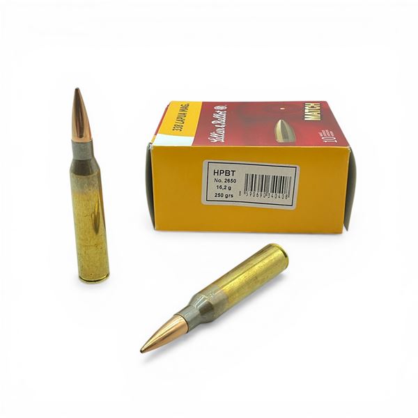 Sellier & Bellot Match 338 Lapua Mag, 250 Grain HPBT Ammunition, 10 Rounds