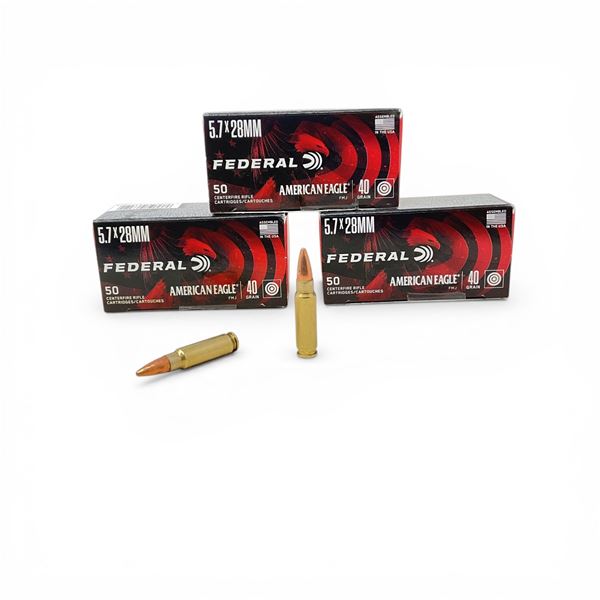 American Eagle 5.7x28mm, 40 Grain FMJ Ammunition, 149 Rounds