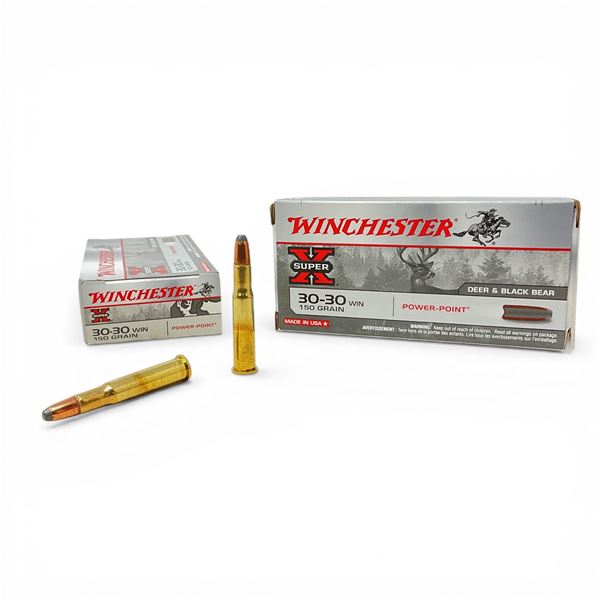 Winchester Deer & Black Bear 30-30 Win, 150 Grain Power-Point Ammunition, 40 Rounds