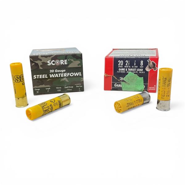 Score Steel Waterfowl and Federal Game & Target Load 20 Ga Ammunition, 48 Total Rounds