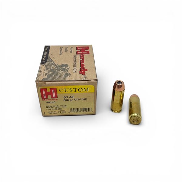 Hornady Custom 50 AE, 300 Grain XTP/ HP Ammunition, 14 Rounds