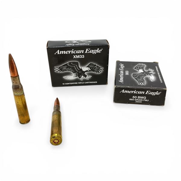 Assorted 50 BMG Ammunition, 15 Rounds