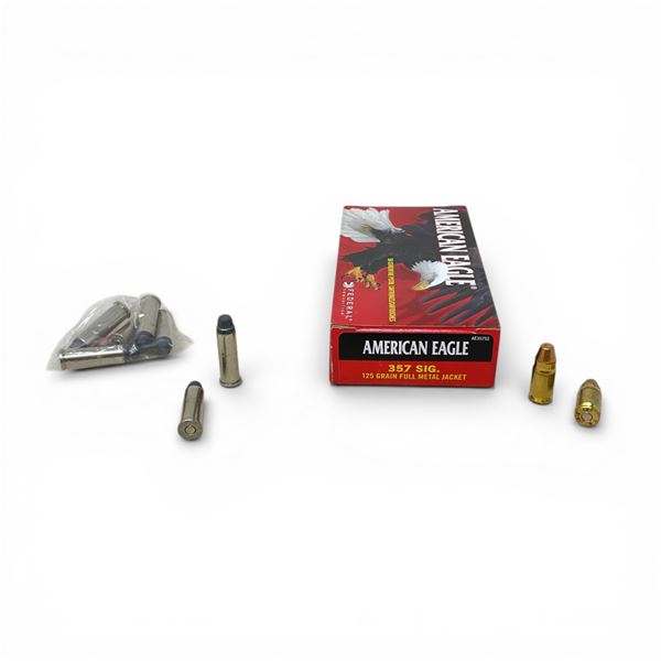 American Eagle 357 Sig, 125 Grain FMJ Ammunition, 50 Rounds and 38 Special Ammunition, 7 Rounds