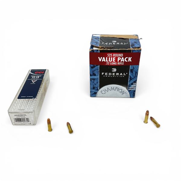 Federal Champion .22 LR Ammunition, Approx 450 Rounds and CCI Mini-Mag .22 LR Ammunition, 27 Rounds