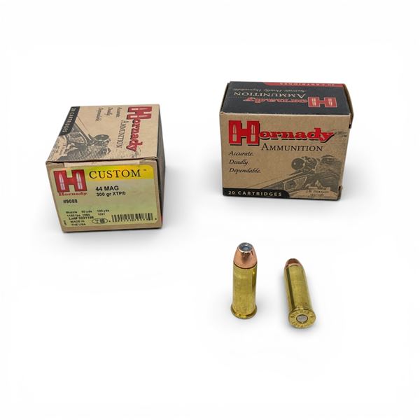 Hornady Custom 44 Mag, 300 Grain XTP Ammunition, 40 Rounds