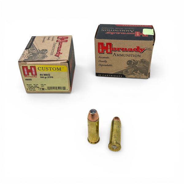 Hornady Custom 44 Mag, 300 Grain XTP Ammunition, 40 Rounds