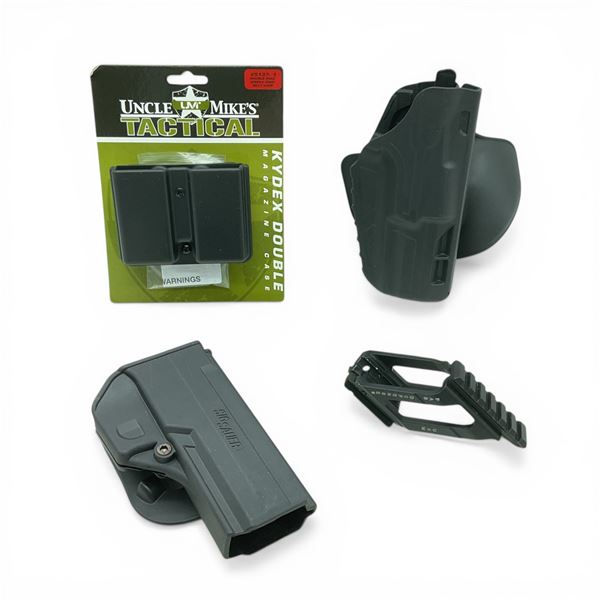 Assorted Sig Sauer Holsters, Uncle Mike's Magazine Holster and FAB Defense Rail Attachment