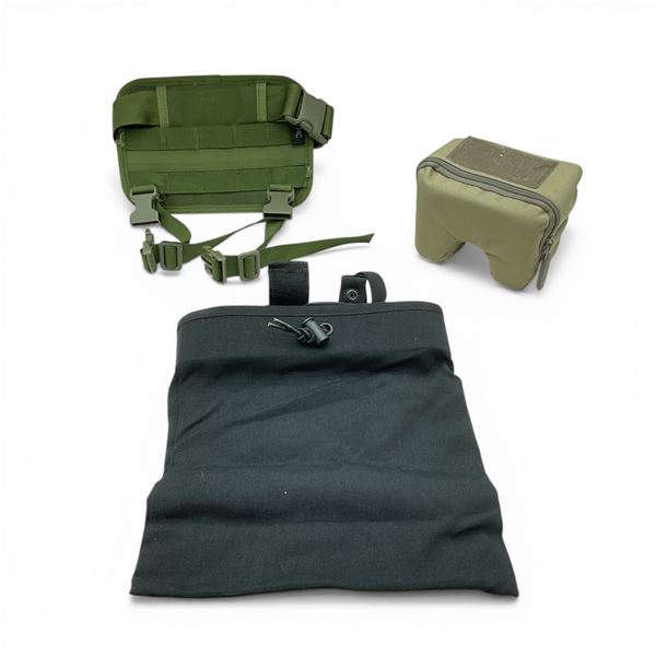 Roll Up Drop Pouch, Cabela's Shooting Rest and TMC Molle Accessory