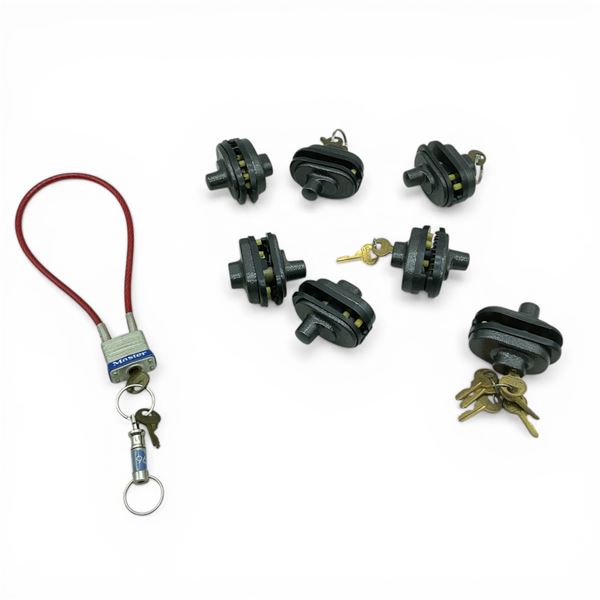 Assorted Keyed Locks X 8 Qty