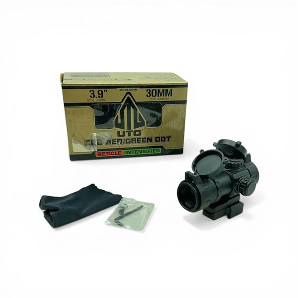 UTG CQB Red/ Green Dot Sight, 30mm Tube with Mount and Lens Cover