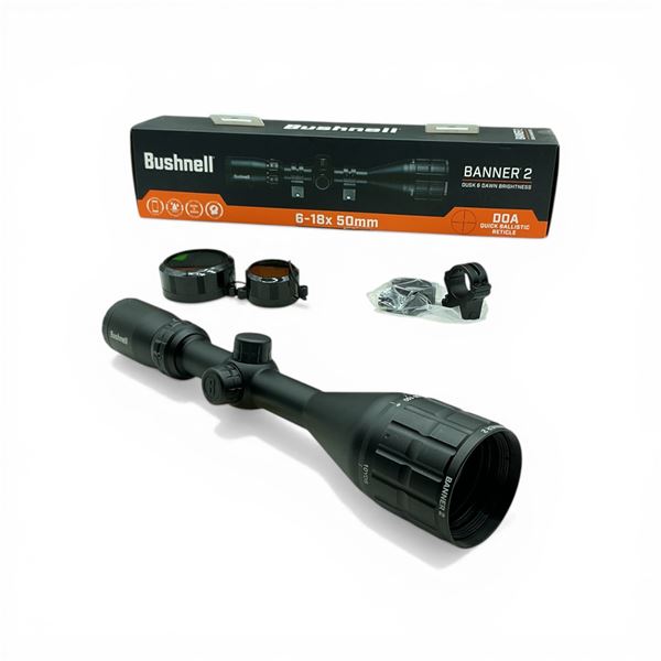 Bushnell Banner 2 6-18x50mm Scope, DOA Quick Ballistic Reticle SFP, 1" Tube