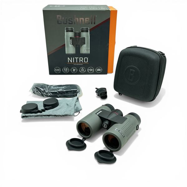 Bushnell Nitro 10x36mm Binoculars, IPX7 Waterproof with Case
