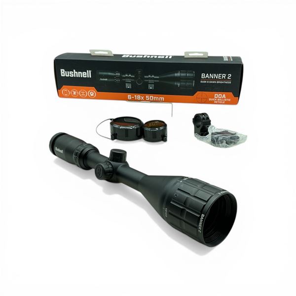 Bushnell Banner 2 6-18x50mm Scope, DOA Quick Ballistic Reticle SFP, 1" Tube