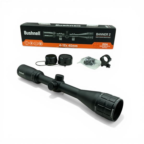 Bushnell Banner 2 4-12x40mm Scope, DOA Quick Ballistic Reticle SFP, 1" Tube