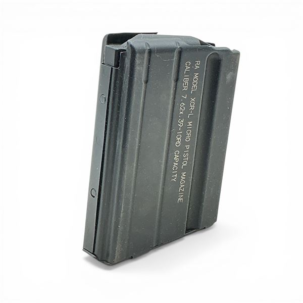 C Products RA Model XCR-L Micro Pistol Magazine, 7.62x39 Caliber, 10 Round Metal Magazine