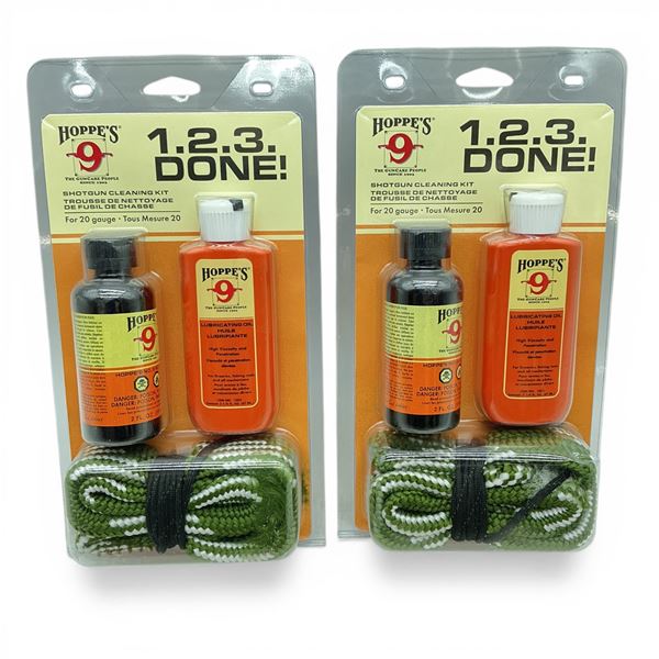 Hoppe's 1.2.3 Done! 20 Ga Shotgun Cleaning Kit X 2 Qty, New
