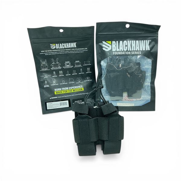 Blackhawk Foundation Series Double Pistol Magazine Pouch, Black X 2 Qty, New
