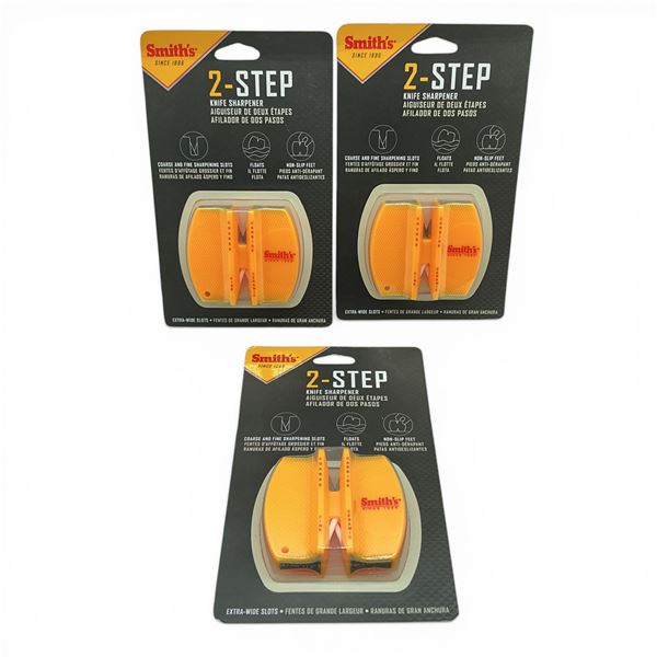 Smith's 2-Step Knife Sharpener X 3 Qty, New
