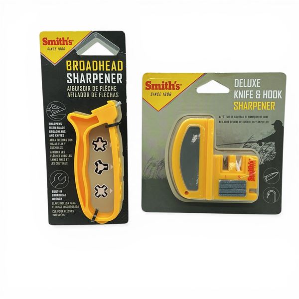 Smith's Broadhead Sharpener, New and Smith's Deluxe Knife and Hook Sharpener, New