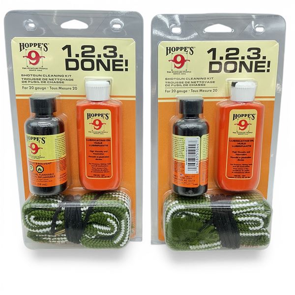 Hoppe's 1.2.3 Done! 20 Ga Shotgun Cleaning Kit X 2 Qty, New