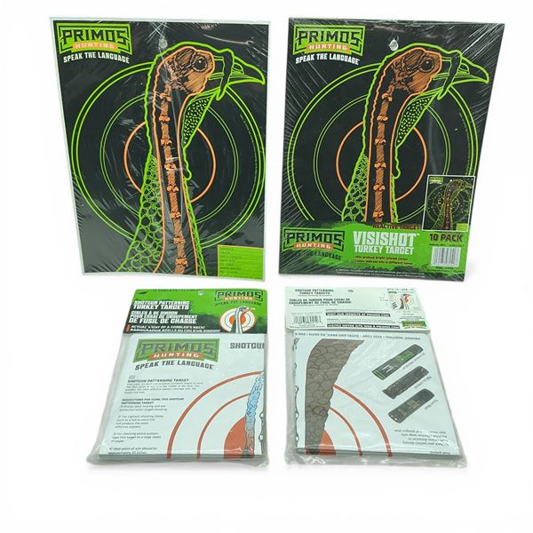 Primos Shotgun Patterning Turkey Targets X2 Qty and Visishot Reactive Turkey Targets X2 Qty, New