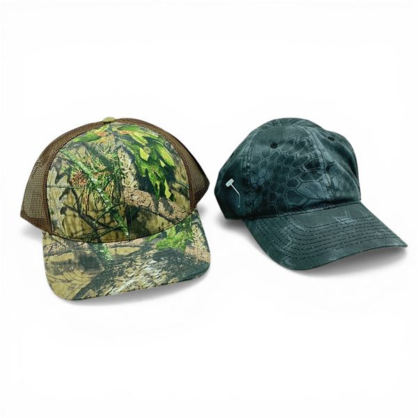 Kryptek Typhon Hat, New and Mossy Oak Camo Mesh Back Hat, New