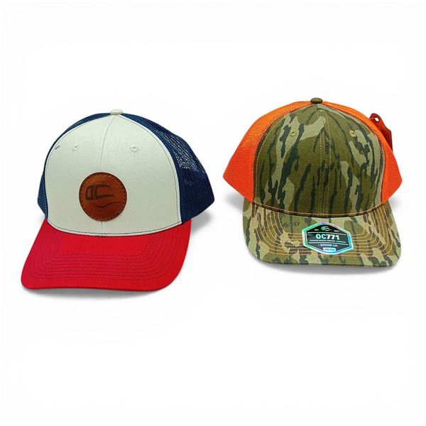 Outdoor Cap Mesh Back Hats X 2 Qty, New