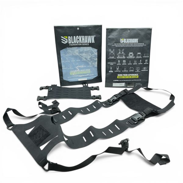 Blackhawk Foundation Series Flat Molle Placard, New and Blackhawk Foundation Series Chest Rig, New