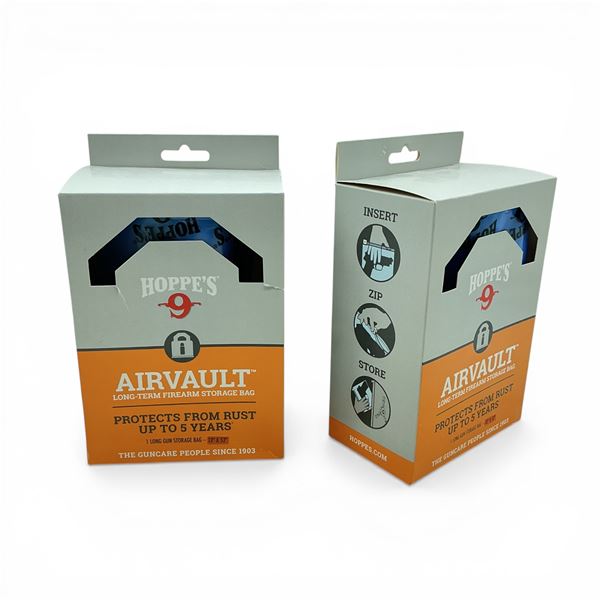 Hoppe's Airvault Long-Term 12" x 52" Firearms Storage Bag for Long Gun, X 2 Qty, New