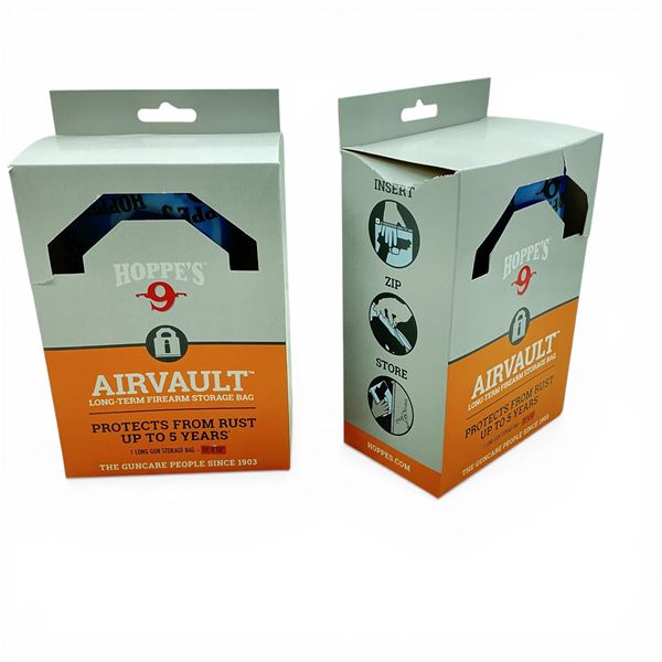 Hoppe's Airvault Long-Term 12" x 52" Firearms Storage Bag for Long Gun, X 2 Qty, New